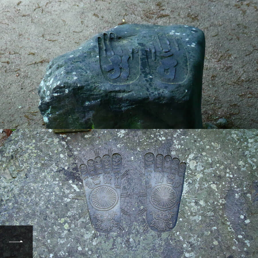 Hands of Buddha The Feet of Buddha in Stone Temple